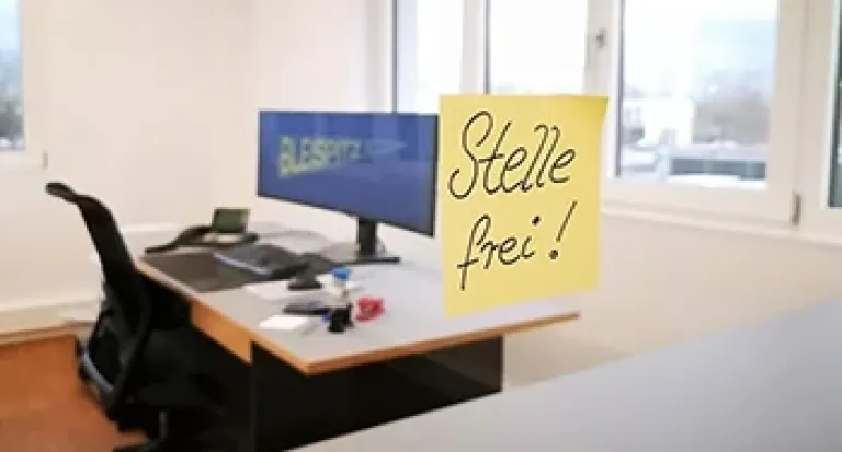 Fotografie Klebezettel Schreibtisch Stelle Frei